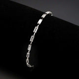 3W1712 - Rhodium Brass Bracelet with AAA Grade CZ in Clear - Alamode - Flyclothing LLC