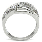 3W174 - Rhodium Brass Ring with AAA Grade CZ in Clear - Alamode - Flyclothing LLC