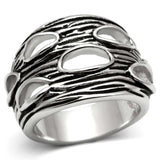3W188 - Rhodium Brass Ring with No Stone - Alamode - Flyclothing LLC
