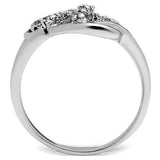 3W190 - Rhodium Brass Ring with AAA Grade CZ in Clear - Alamode - Flyclothing LLC