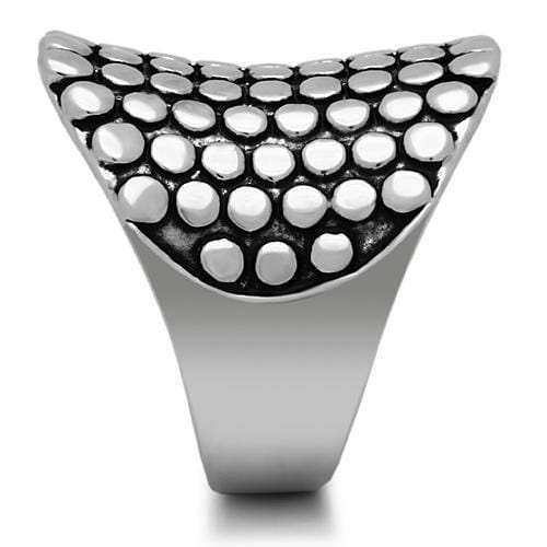 3W194 - Rhodium Brass Ring with No Stone - Alamode - Flyclothing LLC