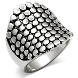 3W194 - Rhodium Brass Ring with No Stone - Alamode - Flyclothing LLC