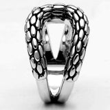 3W202 - Rhodium Brass Ring with AAA Grade CZ in Clear - Alamode - Flyclothing LLC
