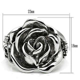 3W210 - Rhodium Brass Ring with AAA Grade CZ in Clear - Alamode - Flyclothing LLC