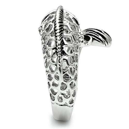 3W234 - Rhodium Brass Ring with AAA Grade CZ in Champagne - Alamode - Flyclothing LLC