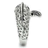 3W234 - Rhodium Brass Ring with AAA Grade CZ in Champagne - Alamode - Flyclothing LLC