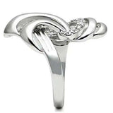 3W237 - Rhodium Brass Ring with AAA Grade CZ in Clear - Alamode - Flyclothing LLC