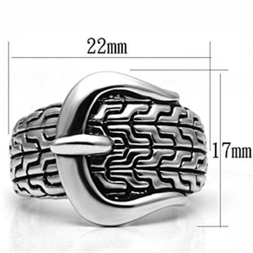 3W238 - Rhodium Brass Ring with No Stone - Alamode - Flyclothing LLC