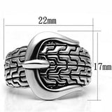 3W238 - Rhodium Brass Ring with No Stone - Alamode - Flyclothing LLC