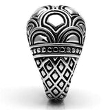 3W242 - Rhodium Brass Ring with No Stone - Alamode - Flyclothing LLC