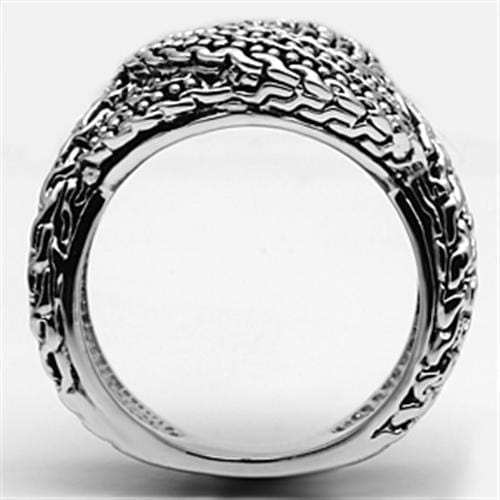 3W248 - Rhodium Brass Ring with No Stone - Alamode - Flyclothing LLC