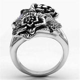 3W250 - Rhodium Brass Ring with AAA Grade CZ in Fuchsia - Alamode - Flyclothing LLC