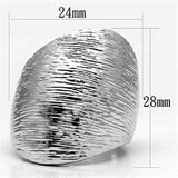 3W256 - Rhodium Brass Ring with No Stone - Alamode - Flyclothing LLC