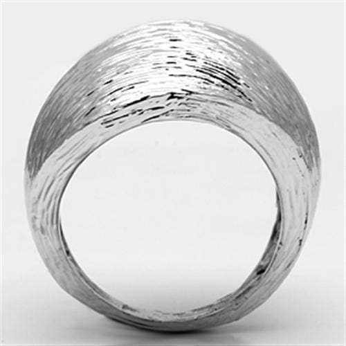 3W256 - Rhodium Brass Ring with No Stone - Alamode - Flyclothing LLC