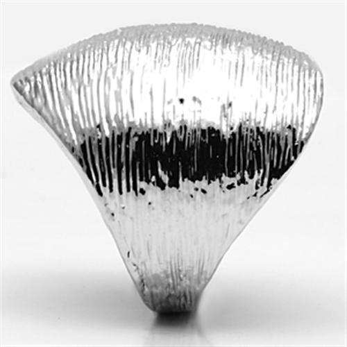 3W256 - Rhodium Brass Ring with No Stone - Alamode - Flyclothing LLC