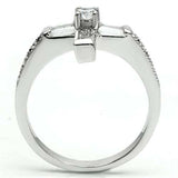 3W288 - Rhodium Brass Ring with AAA Grade CZ in Clear - Alamode - Flyclothing LLC