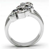 Lorna Cocktail Ring - Rhodium Brass, AAA CZ , Multi Color - 3W290 - Alamode - Flyclothing LLC