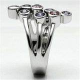 Lorna Cocktail Ring - Rhodium Brass, AAA CZ , Multi Color - 3W290 - Alamode - Flyclothing LLC