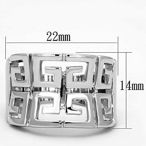 3W329 - Rhodium Brass Ring with No Stone - Alamode - Flyclothing LLC