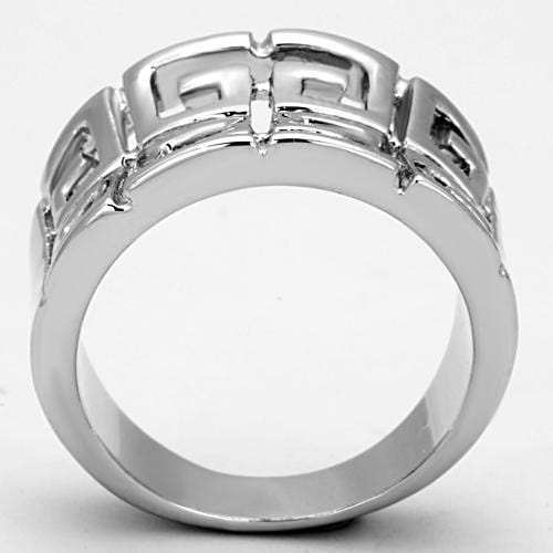 3W329 - Rhodium Brass Ring with No Stone - Alamode - Flyclothing LLC
