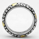 3W332 - Reverse Two-Tone Brass Ring with Epoxy in Jet - Alamode - Flyclothing LLC