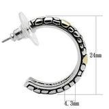 3W335 - Reverse Two-Tone Brass Earrings with Epoxy in Jet - Alamode - Flyclothing LLC