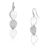 3W351 - Rhodium Brass Earrings with AAA Grade CZ in Clear - Alamode - Flyclothing LLC