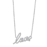 3W453 - Rhodium Brass Necklace with AAA Grade CZ in Clear - Alamode - Flyclothing LLC