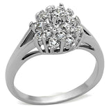 3W479 - Rhodium Brass Ring with AAA Grade CZ in Clear - Alamode - Flyclothing LLC