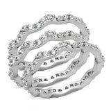 3W508 - Rhodium Brass Ring with AAA Grade CZ in Clear - Alamode - Flyclothing LLC