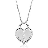 3W842 - Rhodium Brass Chain Pendant with No Stone - Alamode - Flyclothing LLC