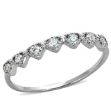 3W868 - Rhodium Brass Ring with AAA Grade CZ in Clear - Alamode - Flyclothing LLC