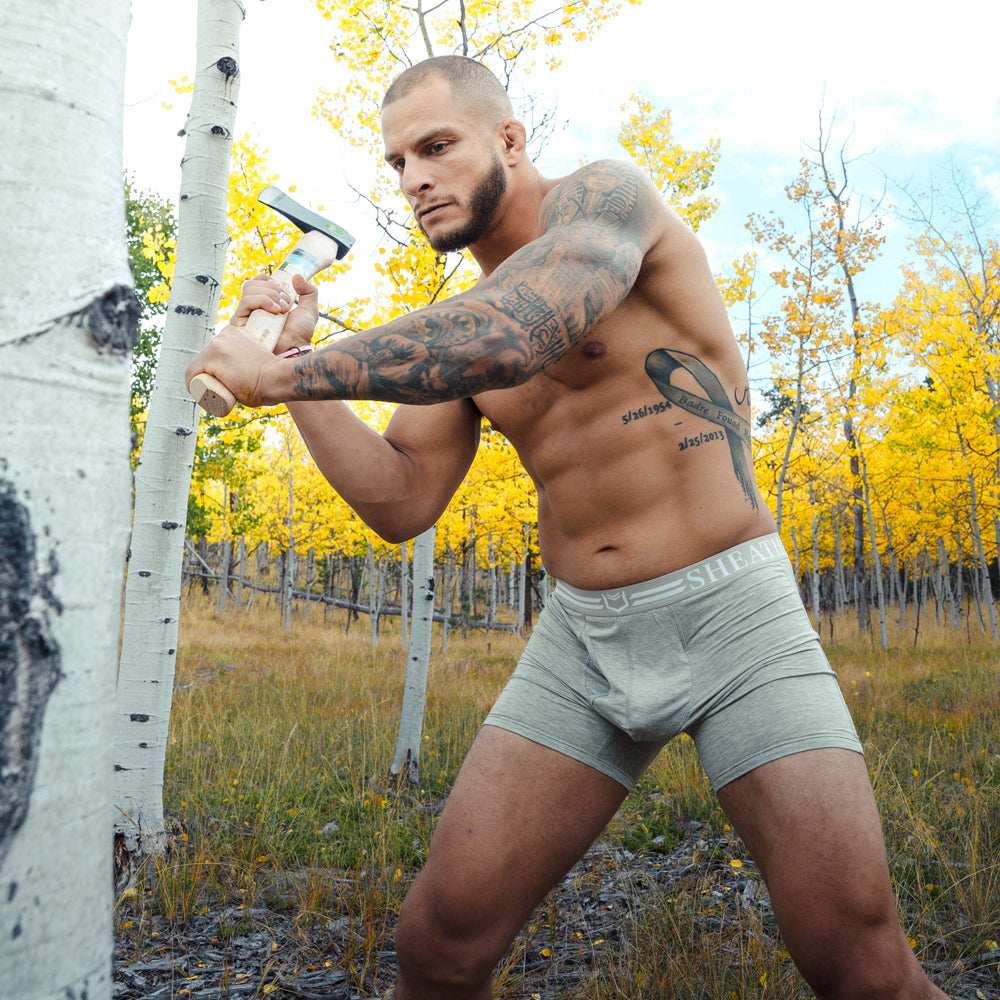 SHEATH 4.0 Bamboo Men's Dual Pouch Boxer Brief - SHEATH UNDERWEAR - Flyclothing LLC