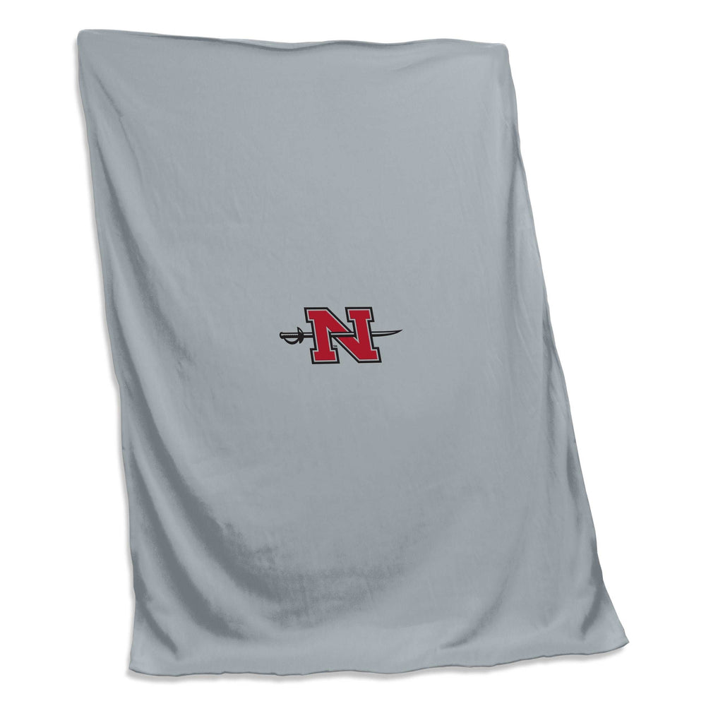 Nichols State Gray Sweatshirt Blanket (Screened) - Logo Brands - Flyclothing LLC