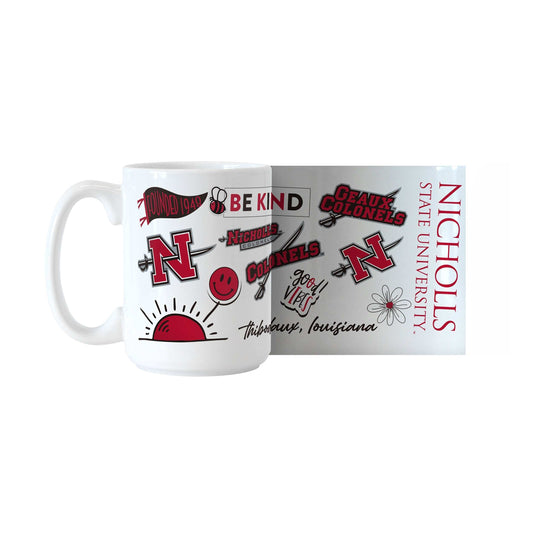 Nicholls State 15oz Native Sublimated Mug - Logo Brands - Flyclothing LLC