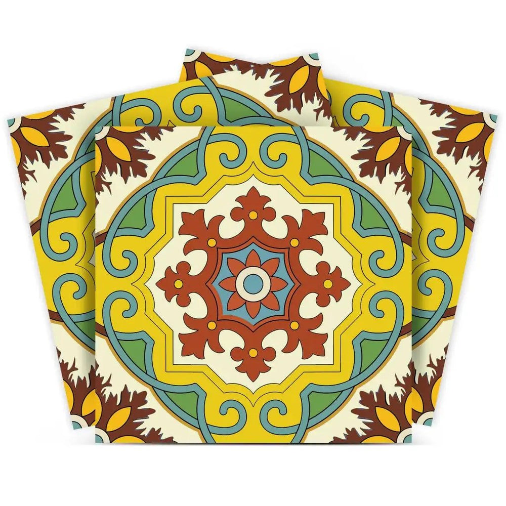 4" X 4" Fortuna Peel and Stick Removable Tiles - Homeroots