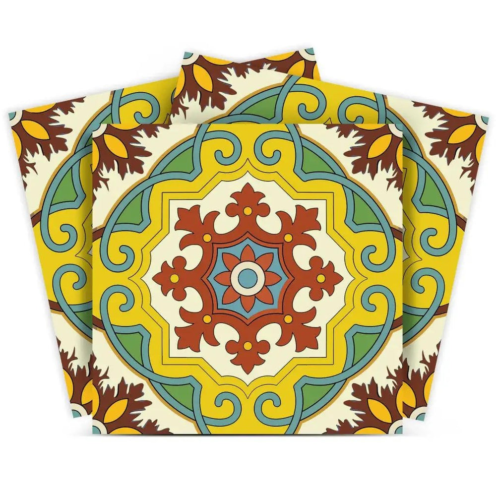 4" X 4" Fortuna Peel and Stick Removable Tiles - Homeroots