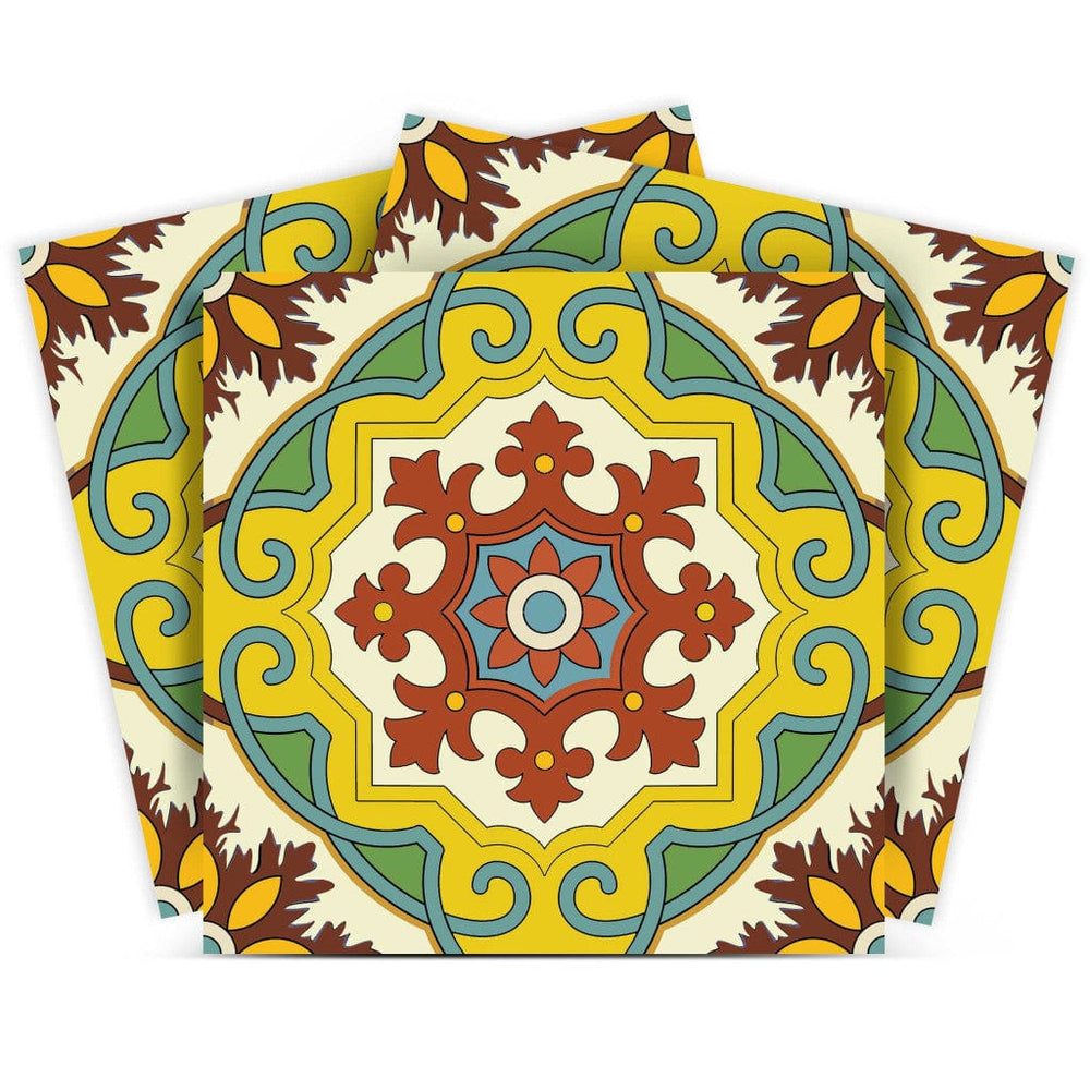 5" X 5" Fortuna Peel and Stick Removable Tiles - Homeroots