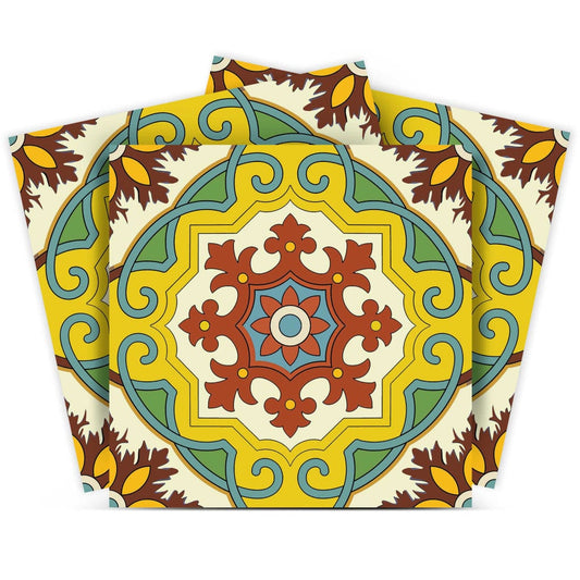 7" X 7" Fortuna Peel and Stick Removable Tiles - Homeroots