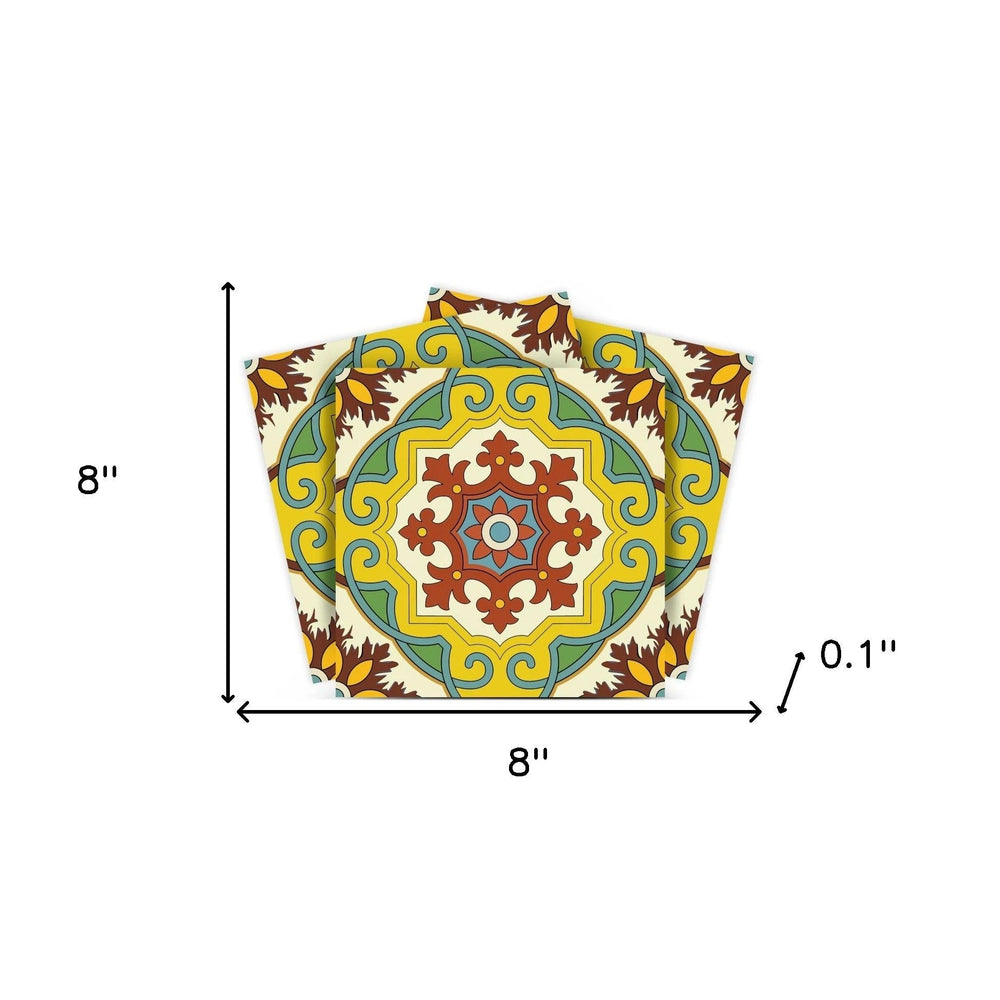 8" X 8" Fortuna Peel and Stick Removable Tiles - Homeroots