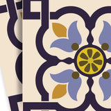 8" X 8" Azul Flora Peel and Stick Removable Tiles - Homeroots