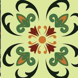 4" X 4" Auguri Flora Peel and Stick Removable Tiles - Homeroots
