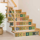 4" X 4" Auguri Mix Peel and Stick Removable Tiles - Homeroots