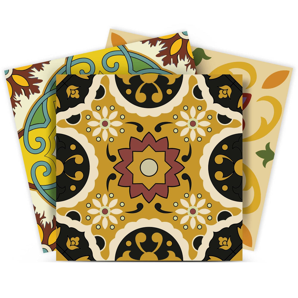 7" X 7" Auguri Mix Peel and Stick Removable Tiles - Homeroots