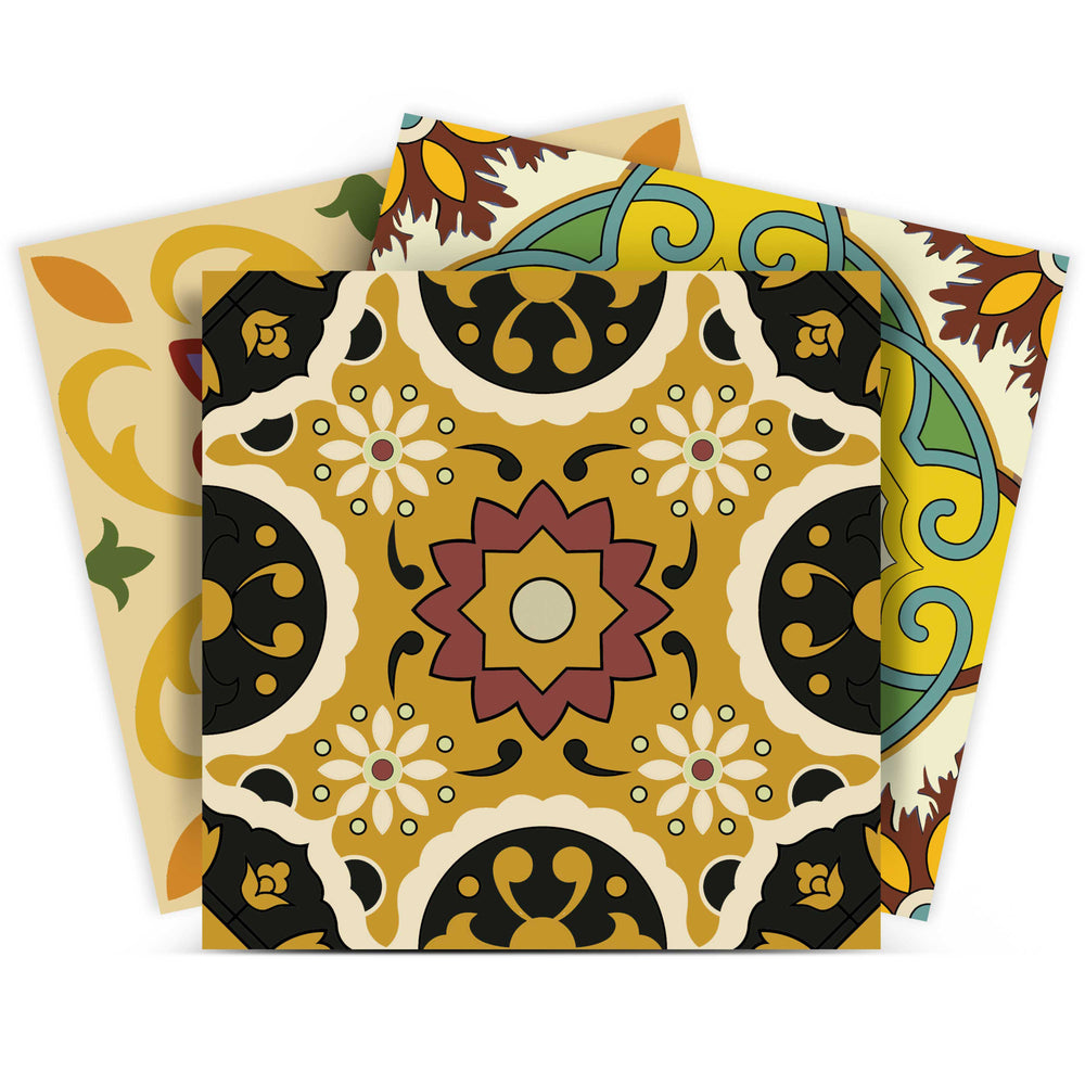 7" X 7" Auguri Mix Peel and Stick Removable Tiles - Homeroots