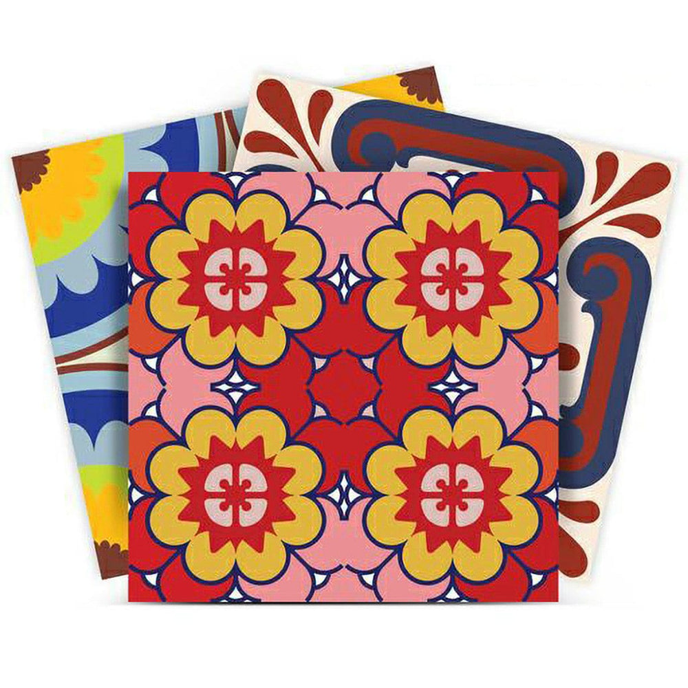 5" X 5" Auguri Geo Peel and Stick Removable Tiles - Homeroots