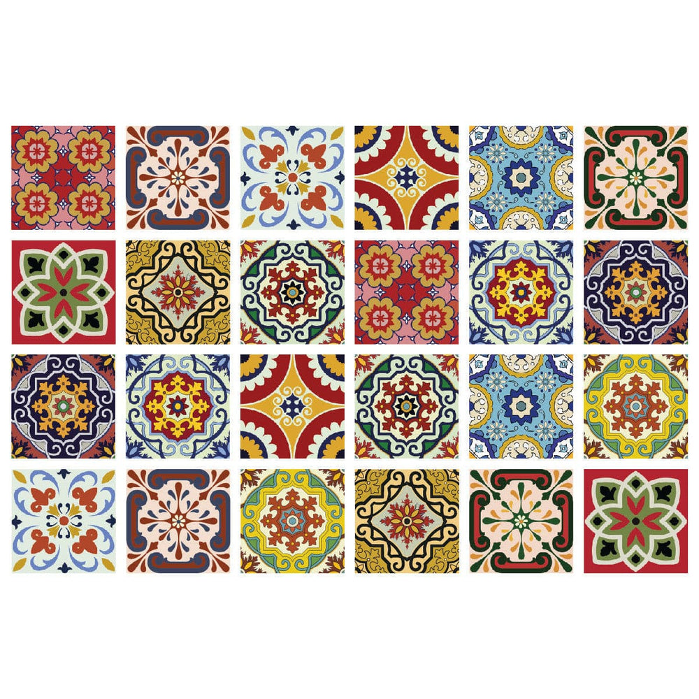 7" X 7" Mediterra Mosaic Peel and Stick Tiles - Homeroots - Flyclothing LLC