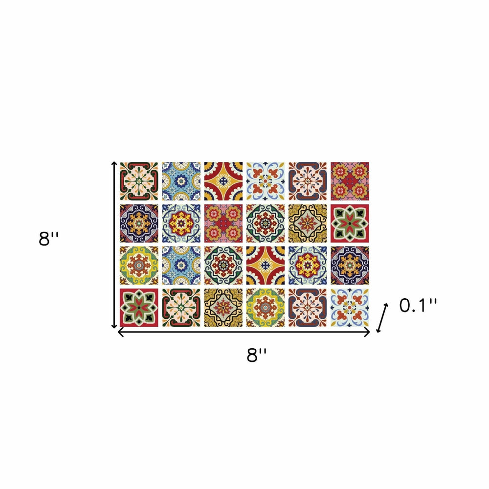 8" X 8" Mediterra Mosaic Peel and Stick Tiles - Homeroots - Flyclothing LLC