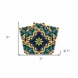 7" X 7" Agean Blue and Green Peel and Stick Tiles - Homeroots - Flyclothing LLC