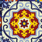 5" X 5" Blue And Yellow Mosaic Peel And Stick Removable Tiles - Homeroots - Flyclothing LLC